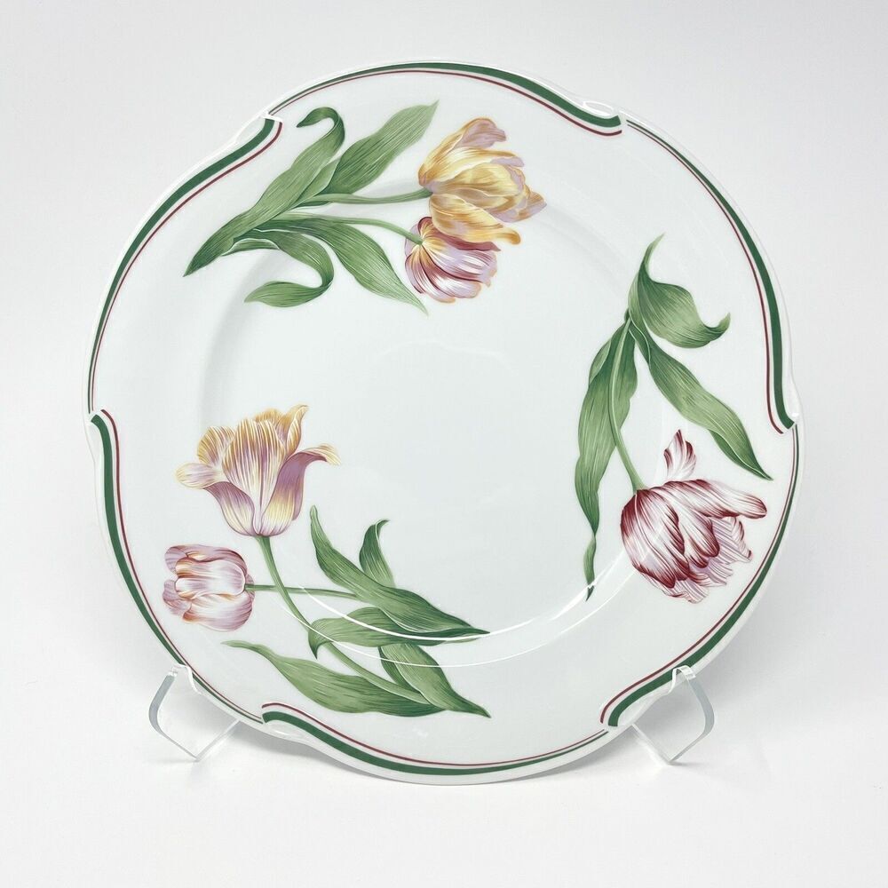 Christian Dior Normandie Provence Charger Chop Platter Plate Tulips 12” 11.75”